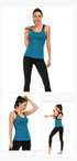 Two-in-one long  Yoga Vest Hollow Back Vest Soft Slim Yoga Suit
